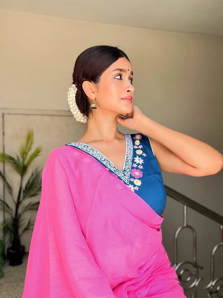 Ocean blue  cotton blouse
