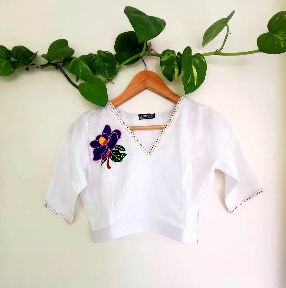 White cotton blouse