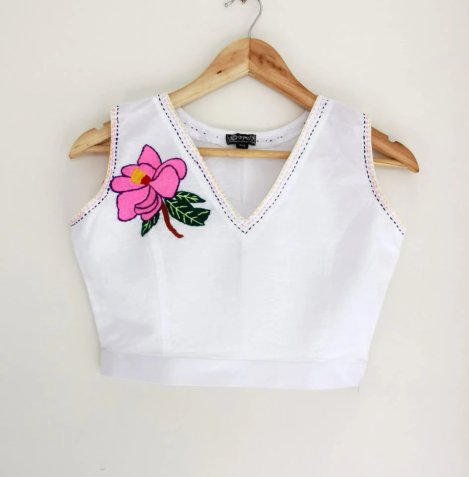 White cotton blouse