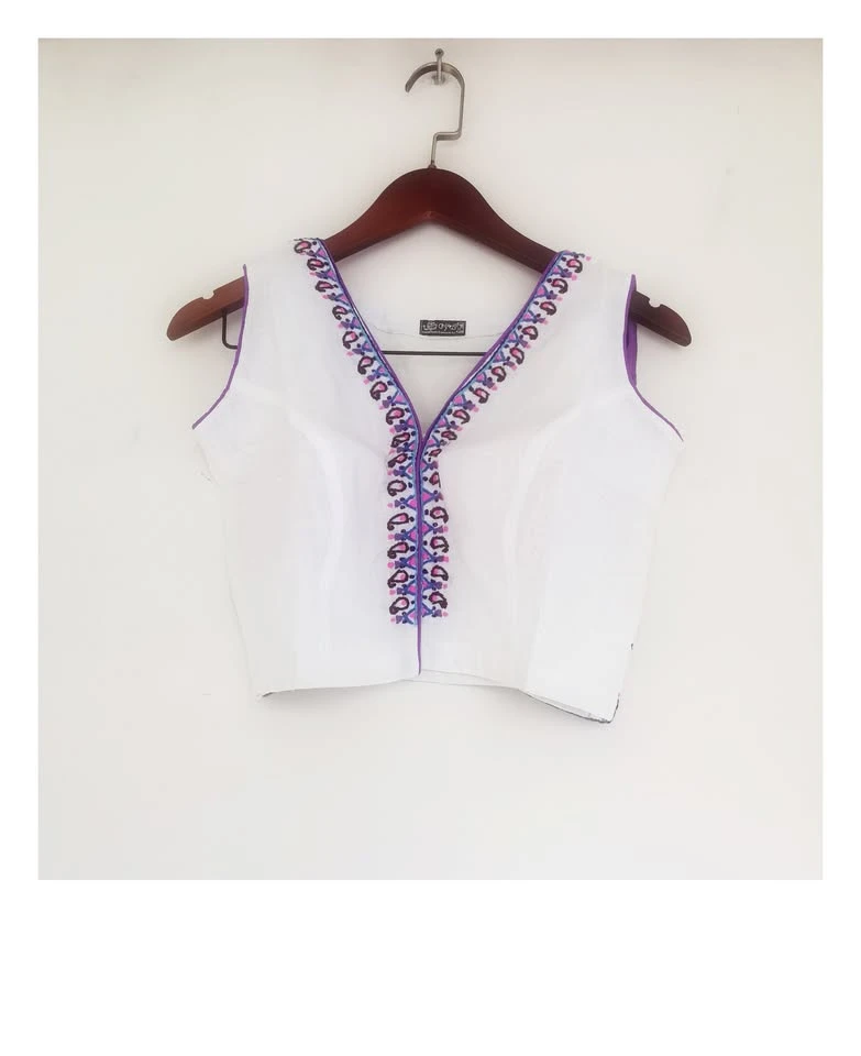 White cotton blouse