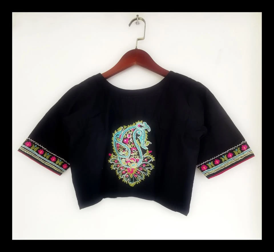 Black cotton blouse