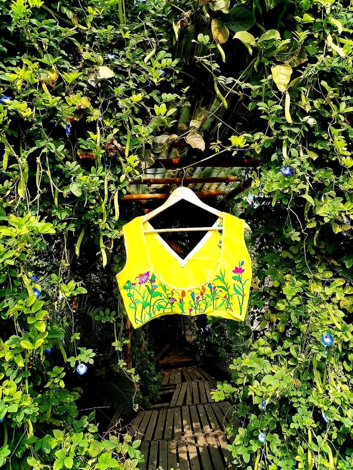 Bright Lemon cotton blouse
