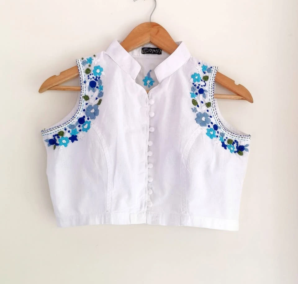 White cotton blouse