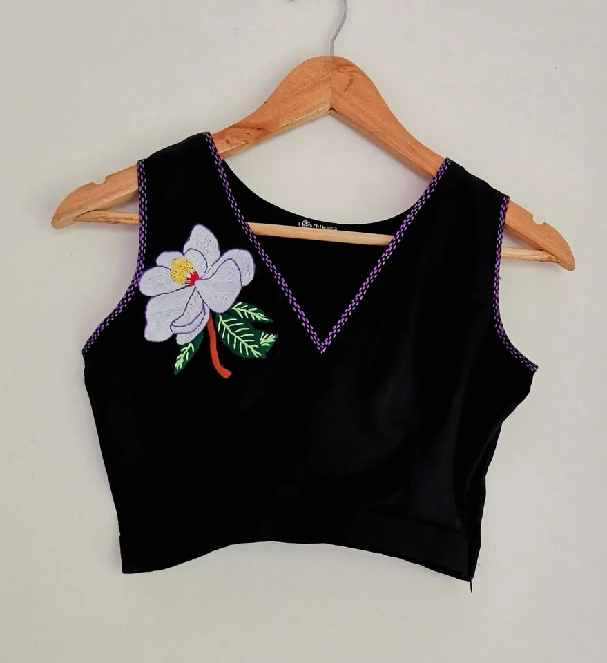 Black cotton blouse