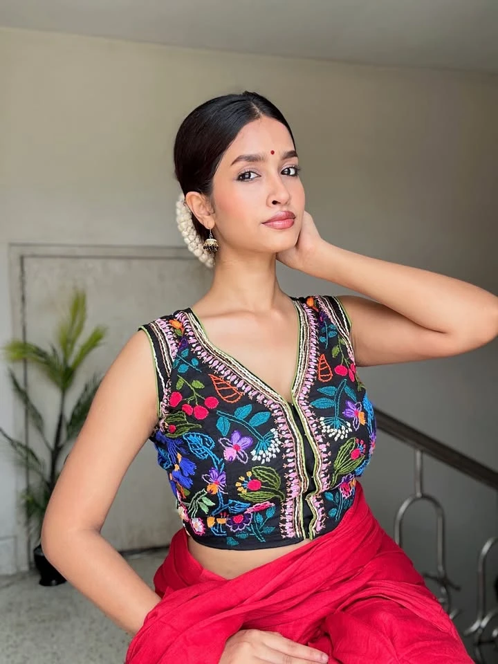 Black cotton blouse