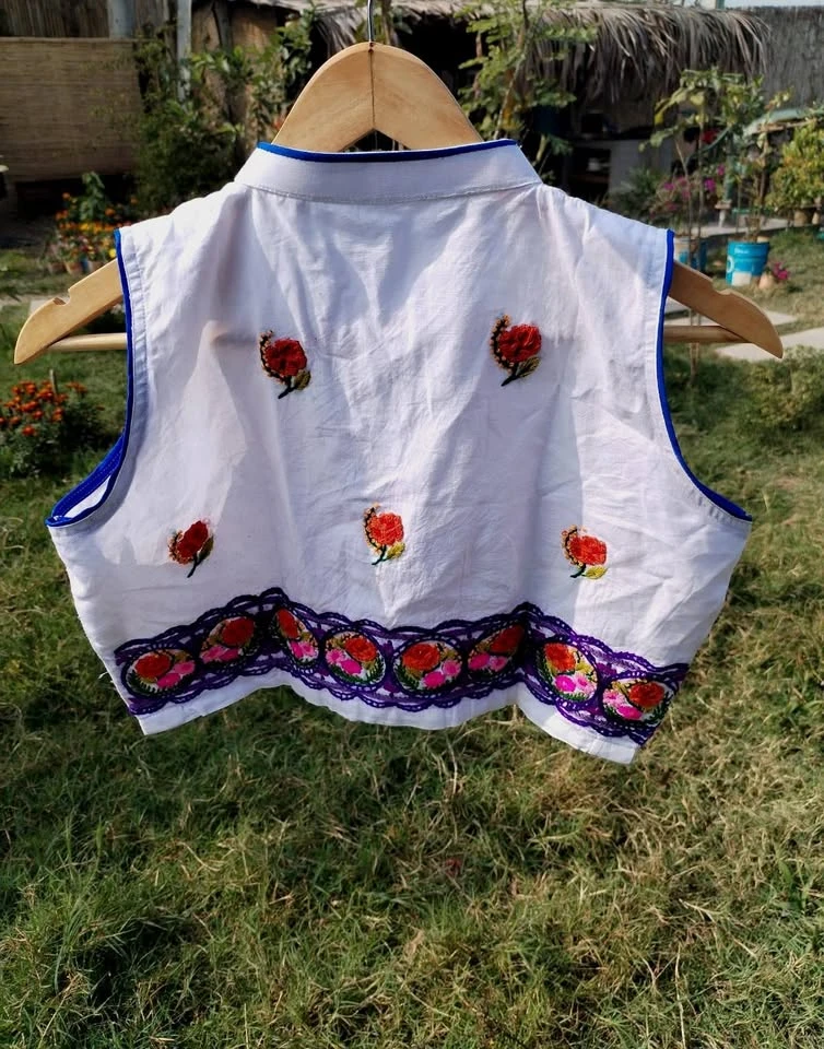 White cotton blouse
