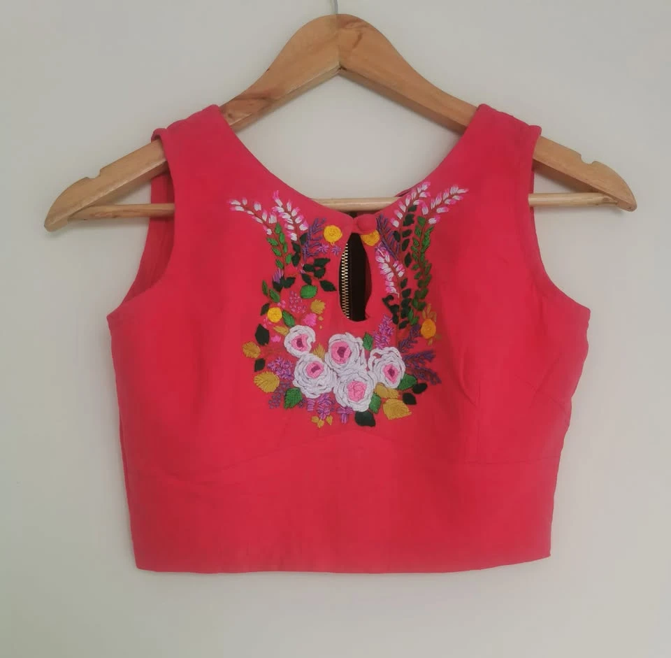 Magenta cotton blouse